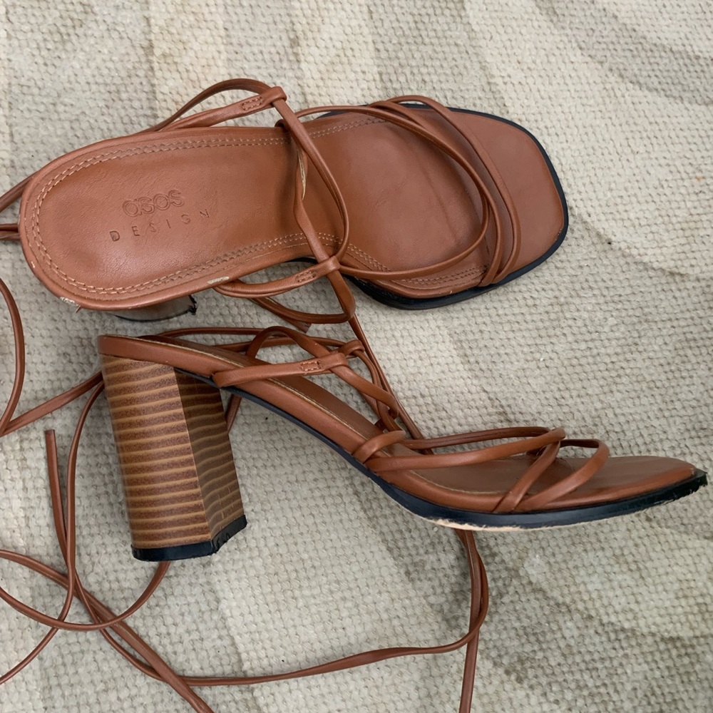 Tan ASOS Design Heeled Sandals